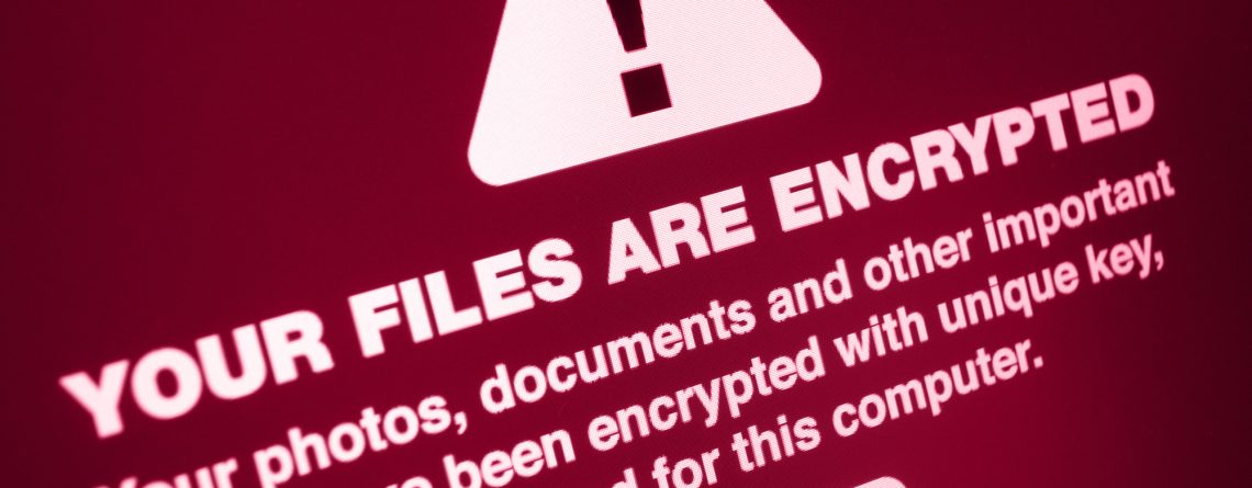 Ransomeware cyberattack message